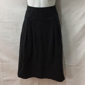 VINCE Gray Cashmere Knee Length A-Line Skirt